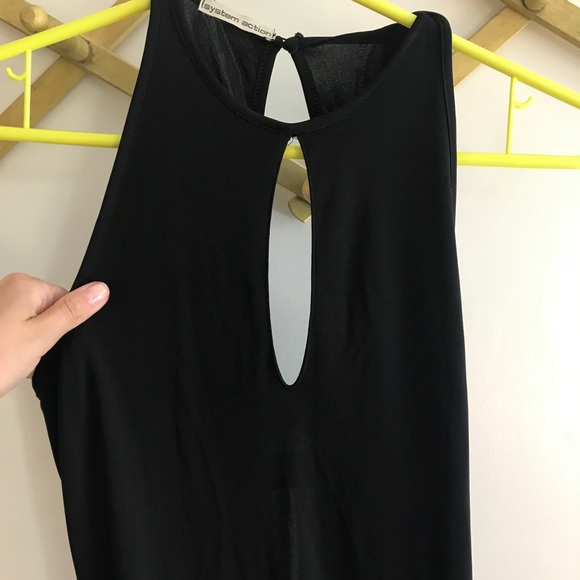 Vintage Keyhole Open Back Black Dress - Picture 3 of 8